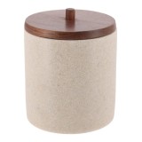 Cutiuță Rotundă Polirășină/Acacia 10X12.7 Cm