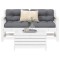 vidaXL Set canapea de grădină, 3 piese, alb, lemn masiv de pin 3250761