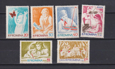 ROMANIA 1962 COPII IN R.P.R. LP. 548 MNH foto