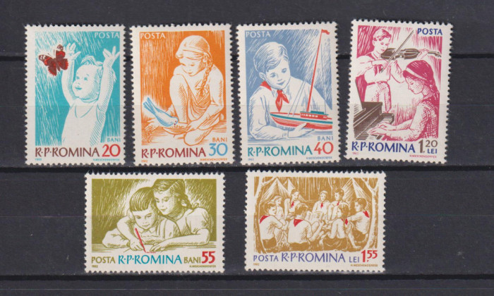 ROMANIA 1962 COPII IN R.P.R. LP. 548 MNH