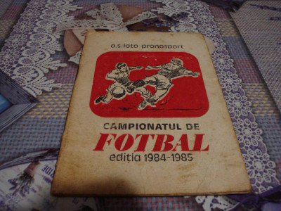 Program Loto Pronosport Campionatul de fotbal editia 1984- 1985 foto