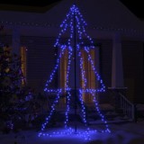 VidaXL Brad Crăciun conic, 300 LED-uri, 120x220 cm, interior&amp;exterior