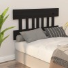 VidaXL Tăblie de pat, negru, 183,5x3x81 cm, lemn masiv de pin 819139