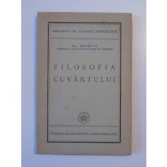 FILOSOFIA CUVANTULUI de AL. ROSETTI 1946