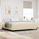 Cumpara ieftin Pat cu arcuri Crema, Negru 200 x 200 cm
