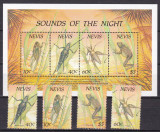 Nevis 1989 fauna de noapte MI 514-517 + bl. 19 MNH, Nestampilat