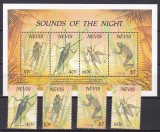 Nevis 1989 fauna de noapte MI 514-517 + bl. 19 MNH, Nestampilat