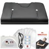 Termocuverta tip Sauna cu Doua Zone Infrarosu, LINOMAG&reg;, 10 Folii Impachetari, Ardere Grăsimi, Relaxare, Detoxifiere, 35&deg;C-80&deg;C, Negru, 180x80cm