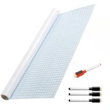 Set Rola de hartie autoadeziva si reutilizabila pentru scris si desenat si 4 markere cu magnet si burete, 200 x 45 cm, Oem