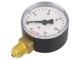 Manometru PNEUMAT 0-25 bar, Diametru 50mm, Conexiune G1/4, Clasa Acuratete 1.6, Plastic, -20-60C