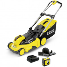 Masina electrica de tuns gazonul pe acumulator Karcher LMO 36-46, 46 cm latime lucru, 36 V, 5 Ah, 1 acumulator, functie de taiere, mulcire și inaltime