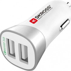 Incarcator auto 12-24V 2x USB Quick Charge 3.0 QC3.0 Skross