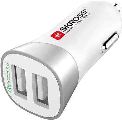 Incarcator auto 12-24V 2x USB Quick Charge 3.0 QC3.0 Skross foto