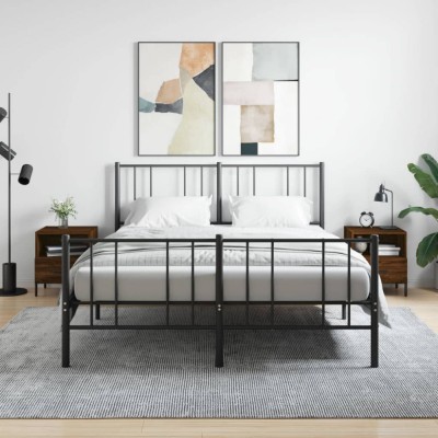 vidaXL Noptiere, 2 buc., stejar maro, 40x35x47,5 cm, lemn compozit 827467 foto