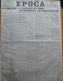 Ziarul Epoca, 9 Noiembrie 1899 ; Dimitrie Sturdza
