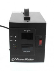 Stabilizator de tensiune 1500VA 1200W, iesire 2xShuko, protectie la supratensiune, PowerWalker foto