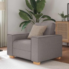 vidaXL Canapea fotoliu gri taupe 60 cm, material textil