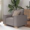 Gossi canapea fotoliu gri taupe 60 cm, material textil