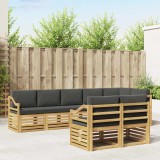 vidaXL Set de canapele de exterior 8 pcs Alb și antracit 3392052