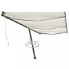 VidaXL Copertină automată cu LED &amp; senzor v&acirc;nt, crem, 600x300 cm 3069812