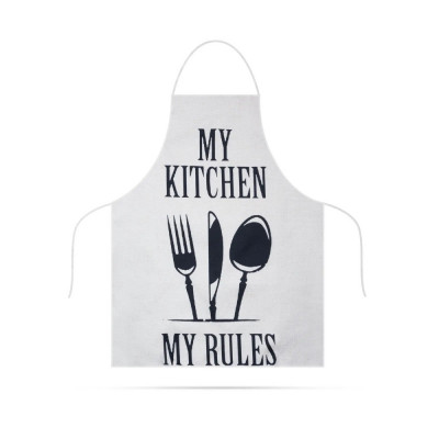 Sort de bucatarie - 68 x 52 cm - My kitchen, My rules! (alb) foto