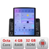 Navigatie Renault Express Tip Tesla Android radio gps internet 8core 4G 4+32 kit-express+EDT-E709