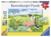 Puzzle Pui De Animale La Ferma, 2X12 Piese, Ravensburger