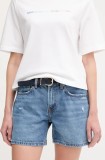 Pepe Jeans pantaloni scurți din bumbac REGULAR SHORT HW MABLE uni, medium waist, PL801188IC6