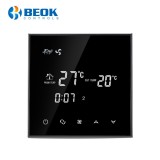 Cumpara ieftin Termostat cu fir pentru aer conditionat BeOk TGT70-AC2, Compatibil cu sisteme HVAC SmartElectro IntelligentHouse