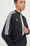 Adidas bluză TIRO femei, culoarea negru, cu imprimeu IS4345