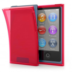 Husa kwmobile pentru Apple iPod Nano 7, Silicon, Roz/Transparent, 13370.09