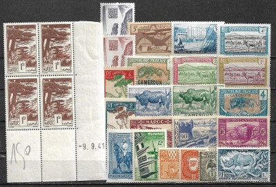 5963 - lot timbre colonii franceze foto