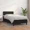 vidaXL Pat box spring cu saltea, negru, 90x190 cm, piele ecologică 3141035