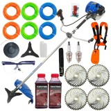 Cumpara ieftin *8.5CP* CU 21ACCESORII, Motocoasa pe benzina in 2t timpi, 12.000rpm, 58cc, model 2026, easy-start, Fresco Power by ItalianTech