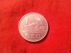 Moneda 1 leu 1966 RSR , metal alb , cal. f.buna
