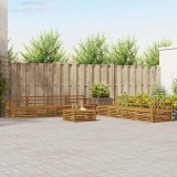vidaXL Set de canapele de exterior 9 pcs natural Lemn Solid de Acacia 3373209