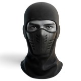 Cagula moto termoizolanta fleece cu masca protectie integrata, pentru ATV, Enduro, Ski, Ciclism, Negru