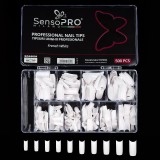 Cumpara ieftin Tipsuri Unghii False SensoPRO Milano French White, 500 buc