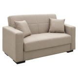 Cumpara ieftin Canapea cu 2 locuri cu spatiu de depozitare Vox 2 Pako World Crem 154x82x83 cm