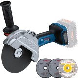 Bosch GWS 18V-180 P - Polizor unghiular fara acumulatori si incarcator Li-Ion 18 V - Ah 180 mm accesorii