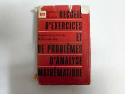 Recueil D&amp;#039;exercices Et De Problemes D&amp;#039;analyse Matematique - Colectiv ,551580 foto