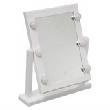 Oglinda cu LED si touchscreen pentru machiaj Hollywood, 5five, 37 x 9 x 40.5 cm, polipropilena, alb