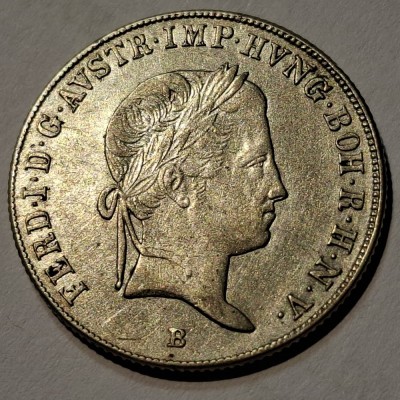 Austria 20 kreuzer 1839 B / Kremnica argint Ferdinand I foto