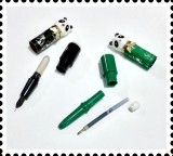 Set stilou si pix Panda in cutie de matase_nou