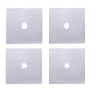 Set 4 folii protectie aragaz, PARAFASA, Fibra de sticla/PTFE, Termorezistent, 27x27 cm, Argintiu