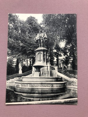 Carte postala format mare - BRUSSELS (7) Statuia contilor Egmont și Horn foto