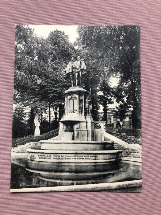 Carte postala format mare - BRUSSELS (7) Statuia contilor Egmont și Horn
