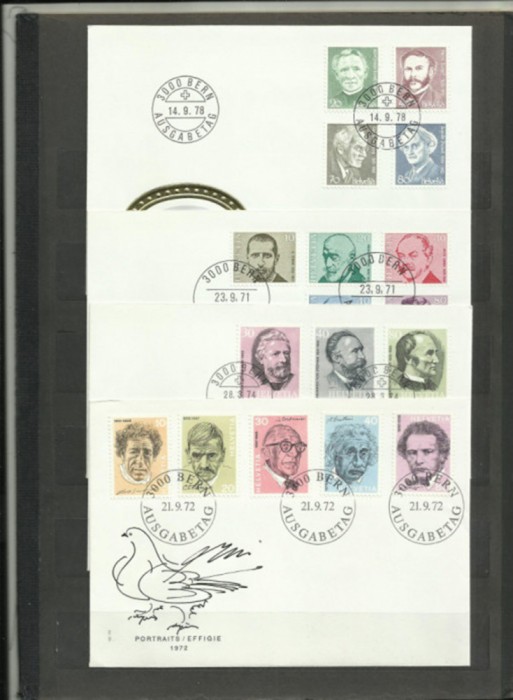 Elvetia lot FDC - diverse teme