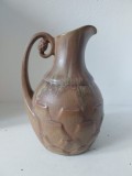 Pichet / Carafă ceramică antică Denbac model 397 (Franta) gres flamm&eacute; - 21 cm