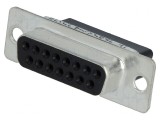Conector D-Sub 15-Pin Mamă pe Cablu fără Contacte 24,7mm, TE Connectivity